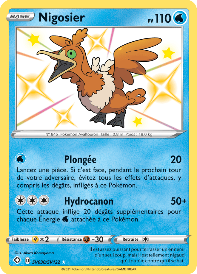 Carte Pokémon Nigosier SV030/SV122 SWSH45 Destinées Radieuses EB4_5 Neuf FR LorenZone
