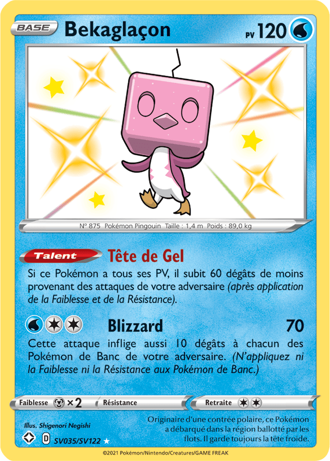 Carte Pokémon Bekaglaçon SV035/SV122 SWSH45 Destinées Radieuses EB4_5 Neuf FR LorenZone