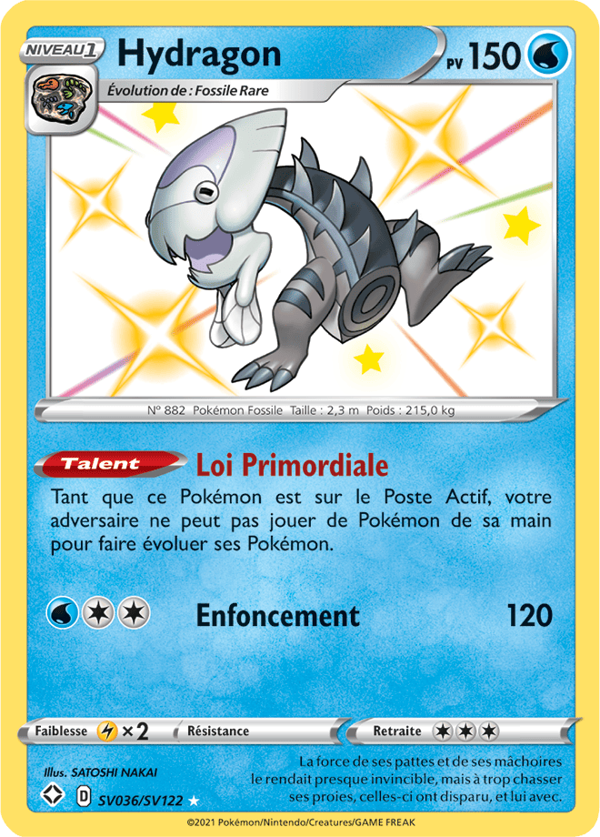 Carte Pokémon Hydragon SV036/SV122 SWSH45 Destinées Radieuses EB4_5 Neuf FR LorenZone