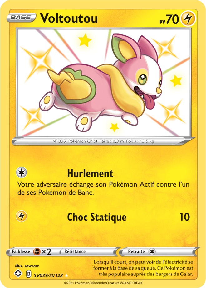 Carte Pokémon Voltoutou SV039/SV122 SWSH45 Destinées Radieuses EB4_5 Neuf FR LorenZone