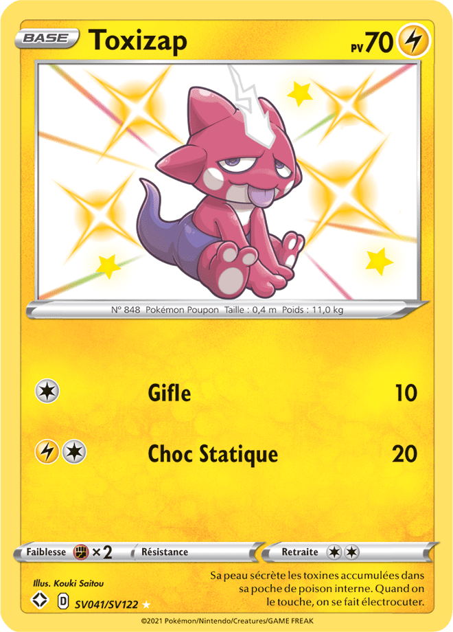 Carte Pokémon Toxizap SV041/SV122 SWSH45 Destinées Radieuses EB4_5 Neuf FR LorenZone