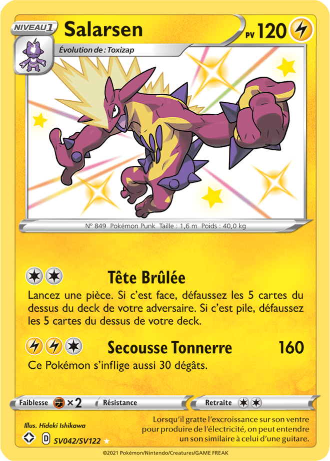Carte Pokémon Salarsen SV042/SV122 SWSH45 Destinées Radieuses EB4_5 Neuf FR LorenZone