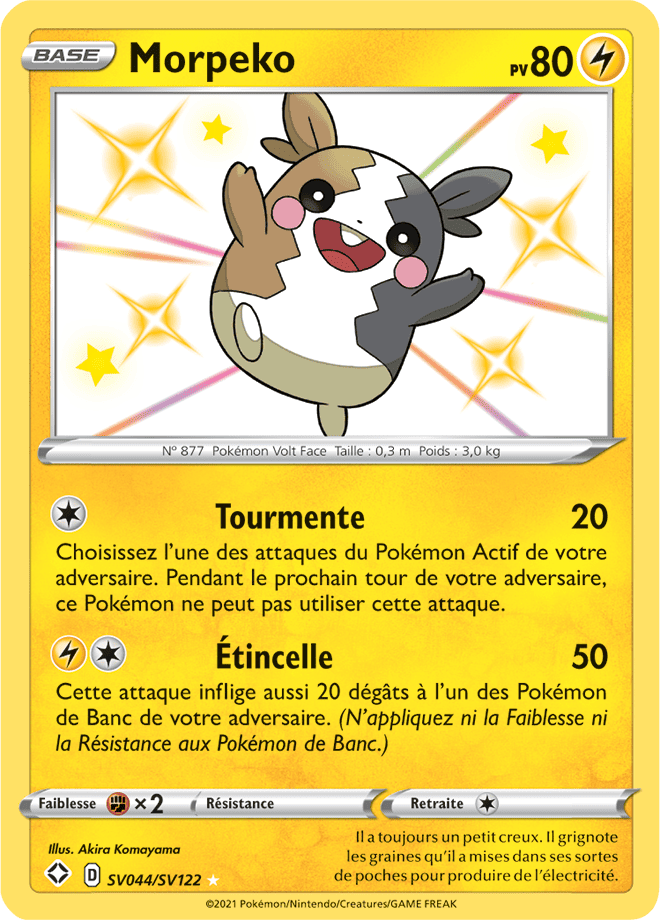 Carte Pokémon Morpeko SV044/SV122 SWSH45 Destinées Radieuses EB4_5 Neuf FR LorenZone