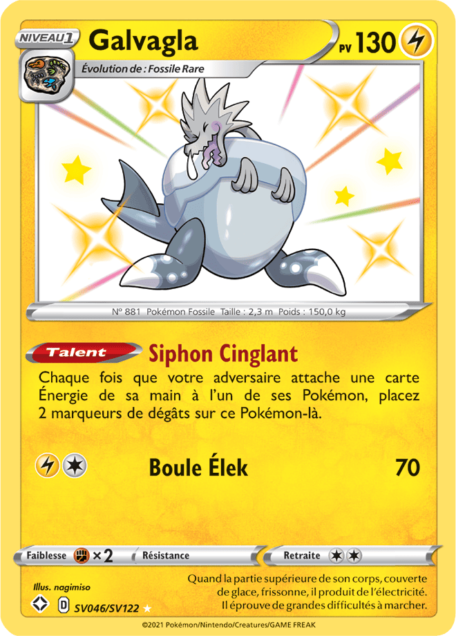 Carte Pokémon Galvagla SV046/SV122 SWSH45 Destinées Radieuses EB4_5 Neuf FR LorenZone