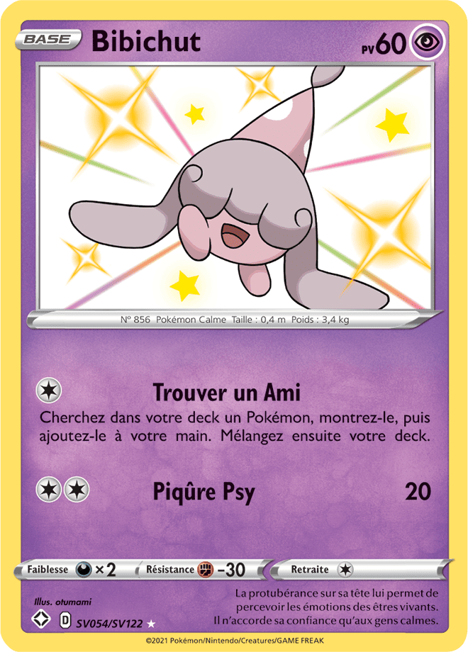 Carte Pokémon Bibichut SV054/SV122 SWSH45 Destinées Radieuses EB4_5 Neuf FR LorenZone