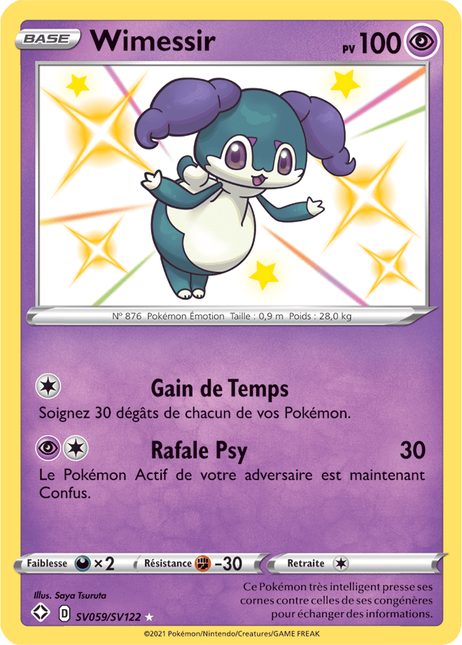 Carte Pokémon Wimessir SV059/SV122 SWSH45 Destinées Radieuses EB4_5 Neuf FR LorenZone