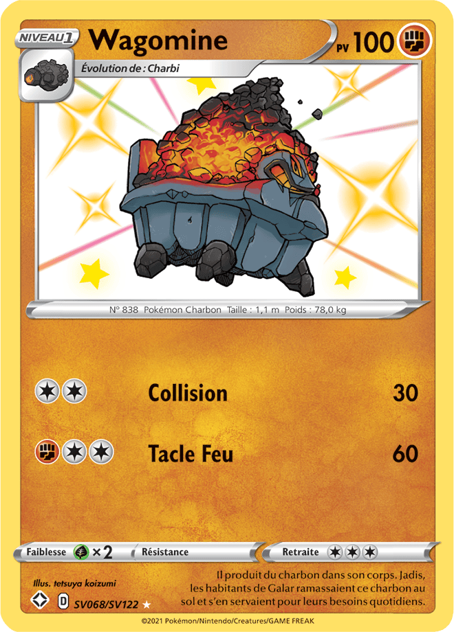 Carte Pokémon Wagomine SV068/SV122 SWSH45 Destinées Radieuses EB4_5 Neuf FR LorenZone