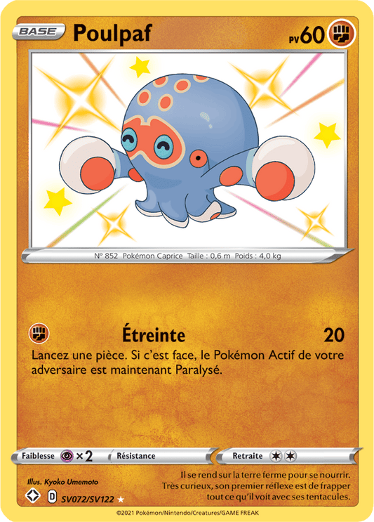 Carte Pokémon Poulpaf SV072/SV122 SWSH45 Destinées Radieuses EB4_5 Neuf FR LorenZone