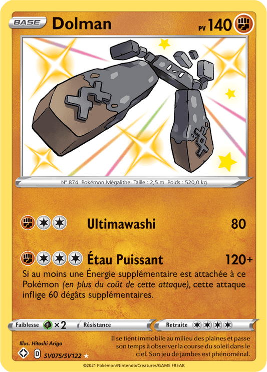 Carte Pokémon Dolman SV075/SV122 SWSH45 Destinées Radieuses EB4_5 Neuf FR LorenZone