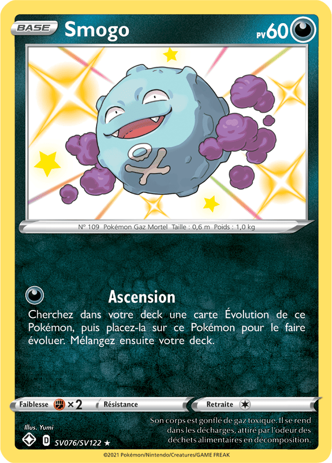 Carte Pokémon Smogo SV076/SV122 SWSH45 Destinées Radieuses EB4_5 Neuf FR LorenZone