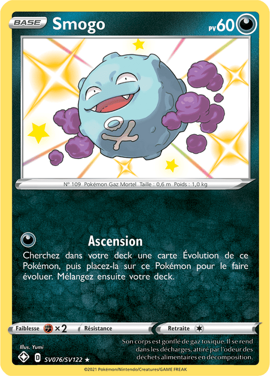 Carte Pokémon Smogo SV076/SV122 SWSH45 Destinées Radieuses EB4_5 Neuf FR LorenZone