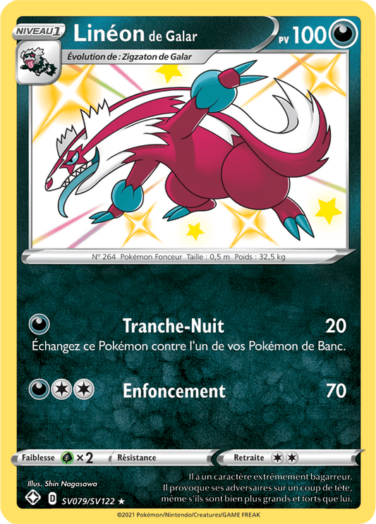 Carte Pokémon Linéon de Galar SV079/SV122 SWSH45 Destinées Radieuses EB4_5 Neuf FR LorenZone