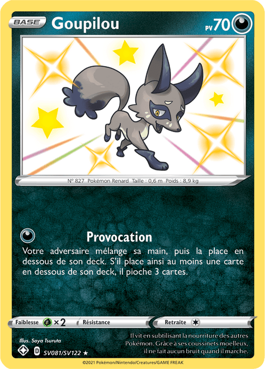 Carte Pokémon Goupilou SV081/SV122 SWSH45 Destinées Radieuses EB4_5 Neuf FR LorenZone