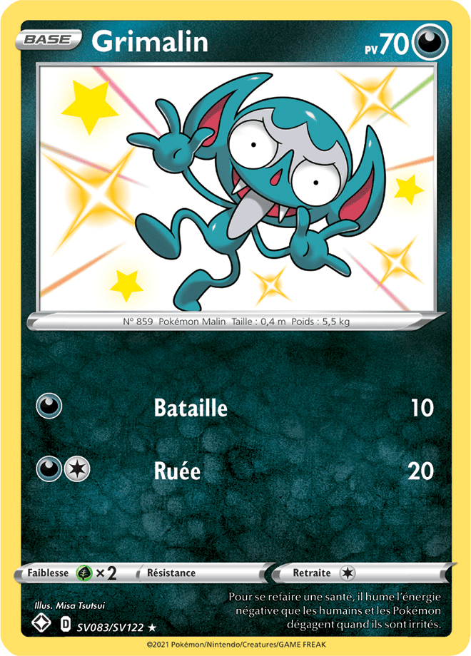 Carte Pokémon Grimalin SV083/SV122 SWSH45 Destinées Radieuses EB4_5 Neuf FR LorenZone