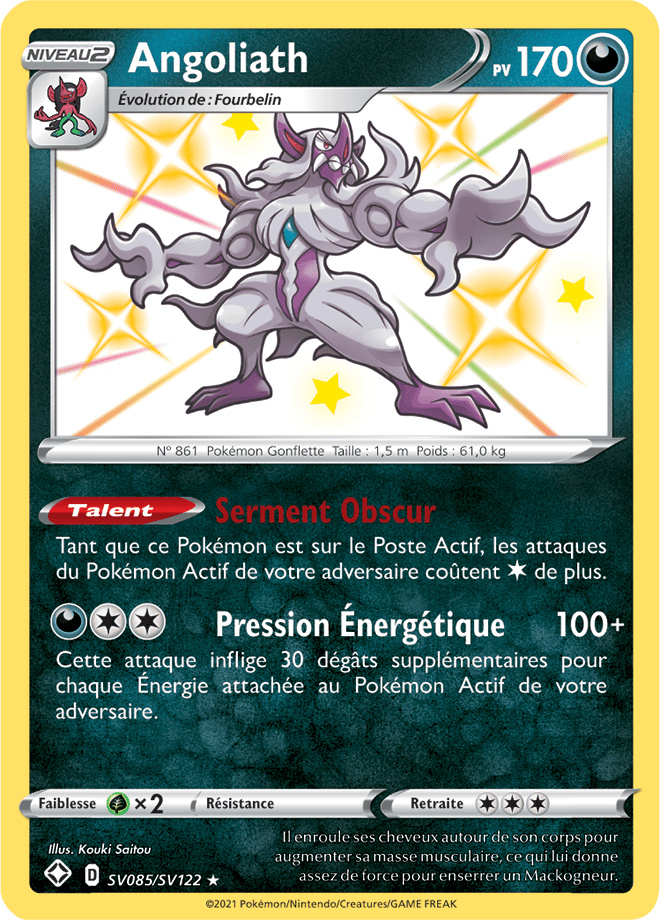 Carte Pokémon Angoliath SV085/SV122 SWSH45 Destinées Radieuses EB4_5 Neuf FR LorenZone