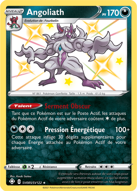 Carte Pokémon Angoliath SV085/SV122 SWSH45 Destinées Radieuses EB4_5 Neuf FR LorenZone