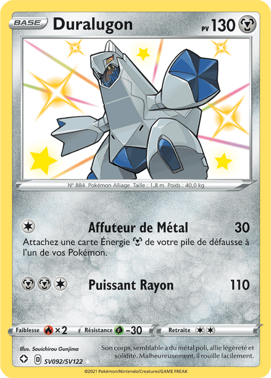 Carte Pokémon Duralugon SV092/SV122 SWSH45 Destinées Radieuses EB4_5 Neuf FR LorenZone