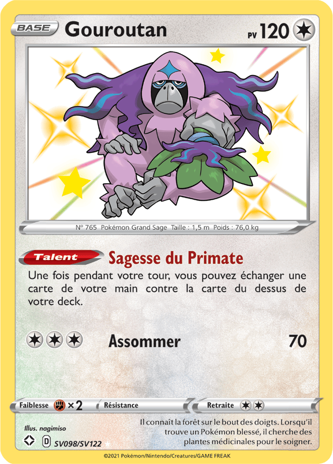 Carte Pokémon Gouroutan SV098/SV122 SWSH45 Destinées Radieuses EB4_5 Neuf FR LorenZone