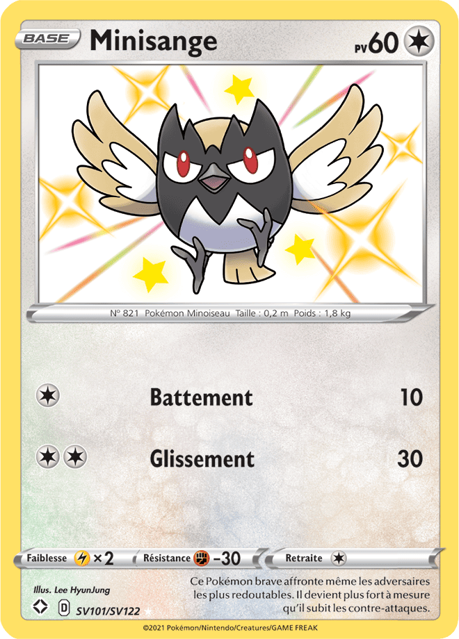 Carte Pokémon Minisange SV101/SV122 SWSH45 Destinées Radieuses EB4_5 Neuf FR LorenZone