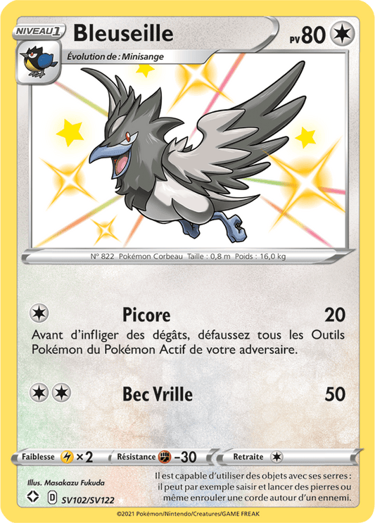 Carte Pokémon Bleuseille SV102/SV122 SWSH45 Destinées Radieuses EB4_5 Neuf FR LorenZone