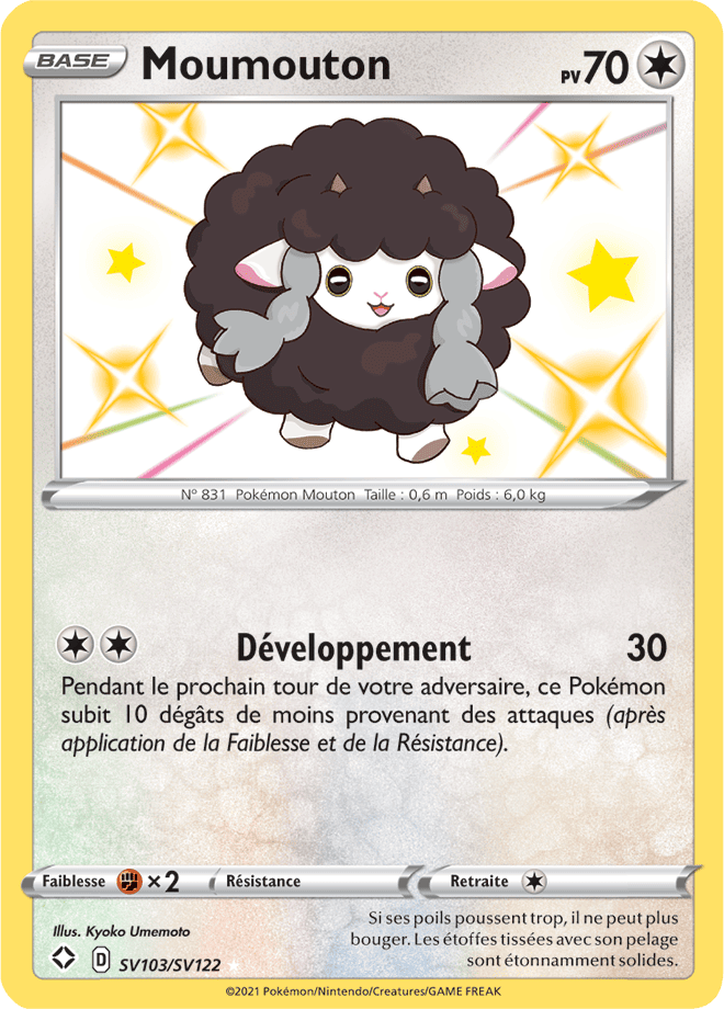 Carte Pokémon Moumouton SV103/SV122 SWSH45 Destinées Radieuses EB4_5 Neuf FR LorenZone