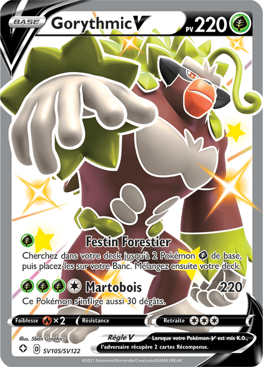 Carte Pokémon GorythmicV SV105/SV122 SWSH45 Destinées Radieuses EB4_5 Neuf FR LorenZone