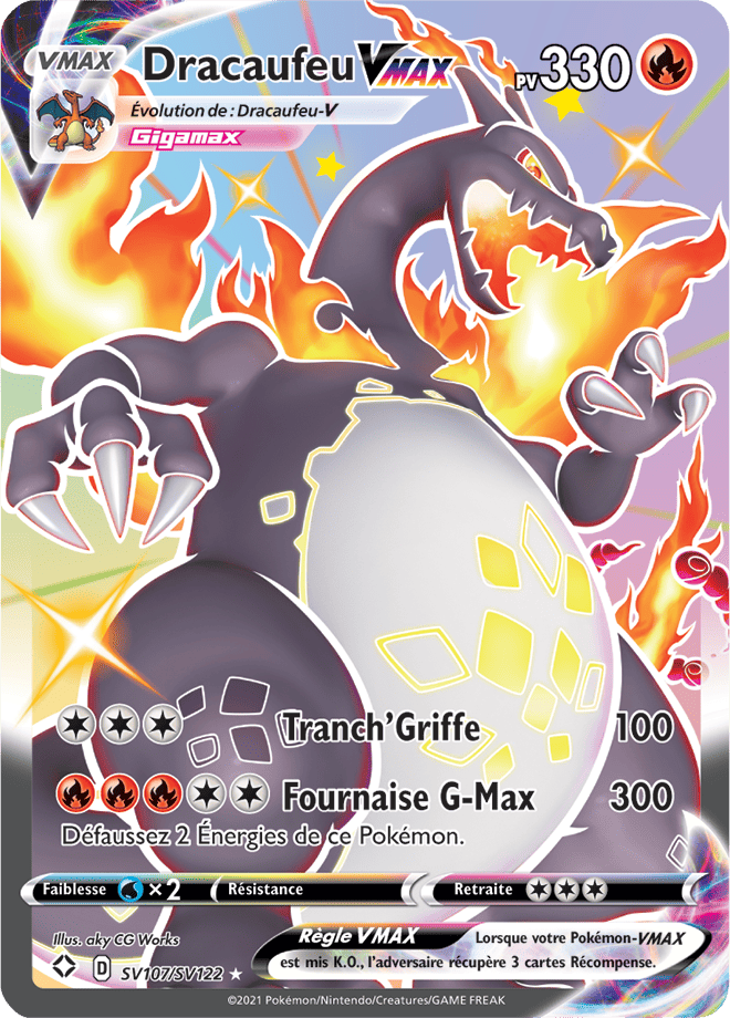 Carte Pokémon Dracaufeu VMAX SV107/SV122 SWSH45 Destinées Radieuses EB4_5 Neuf FR LorenZone