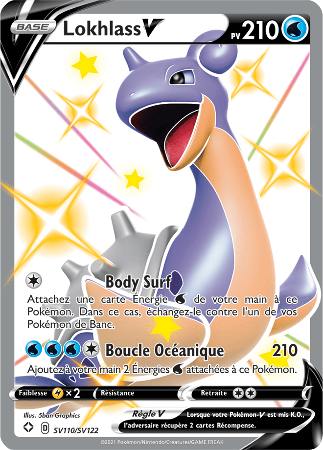 Carte Pokémon Lokhlass V SV110/SV122 SWSH45 Destinées Radieuses EB4_5 Neuf FR LorenZone