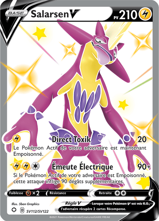Carte Pokémon Salarsen V SV112/SV122 SWSH45 Destinées Radieuses EB4_5 Neuf FR LorenZone