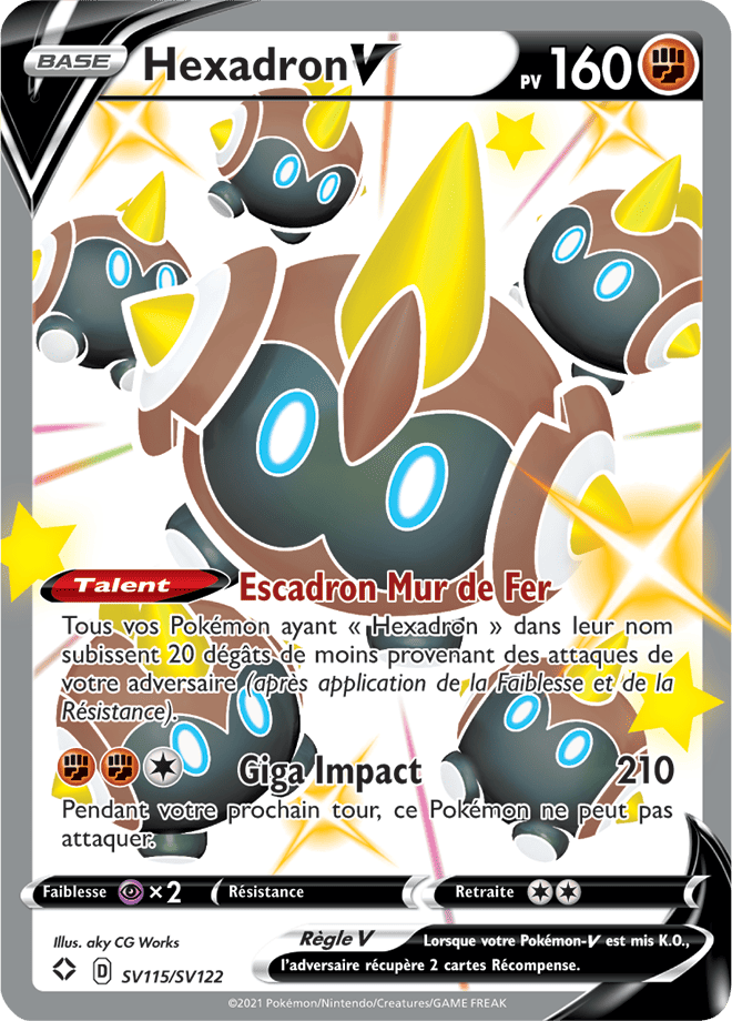 Carte Pokémon Hexadron V SV115/SV122 SWSH45 Destinées Radieuses EB4_5 Neuf FR LorenZone