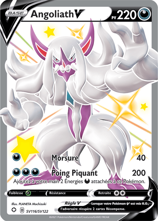 Carte Pokémon Angoliath V SV116/SV122 SWSH45 Destinées Radieuses EB4_5 Neuf FR LorenZone