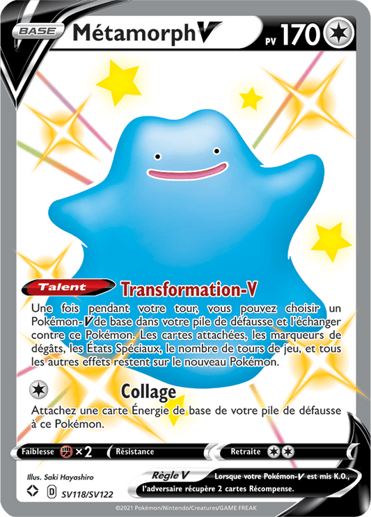 Carte Pokémon Métamorph V SV118/SV122 SWSH45 Destinées Radieuses EB4_5 Neuf FR LorenZone