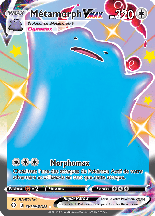 Carte Pokémon Métamorph VMAX SV119/SV122 SWSH45 Destinées Radieuses EB4_5 Neuf FR LorenZone