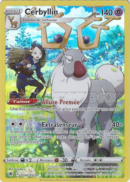 Carte Pokémon Cerbyllin TG06/TG30 ASR Astres Radieux EB10 Neuf FR LorenZone