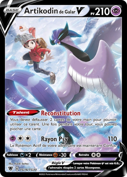 Carte Pokémon Artikodin de Galar V TG16/TG30 ASR Astres Radieux EB10 Neuf FR LorenZone