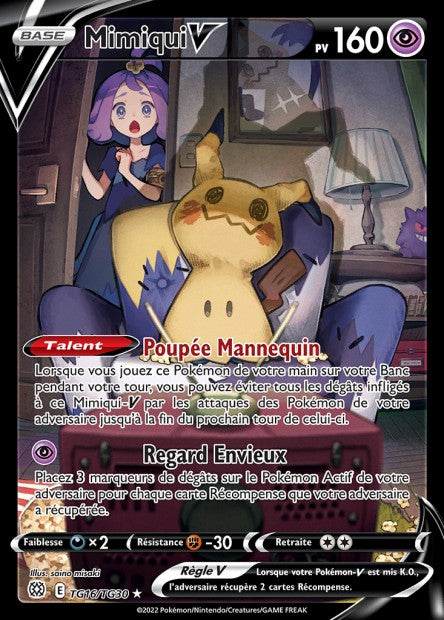 Carte Pokémon Mimiqui V TG16/TG30 BRS Stars Étincelantes EB09 Neuf FR LorenZone
