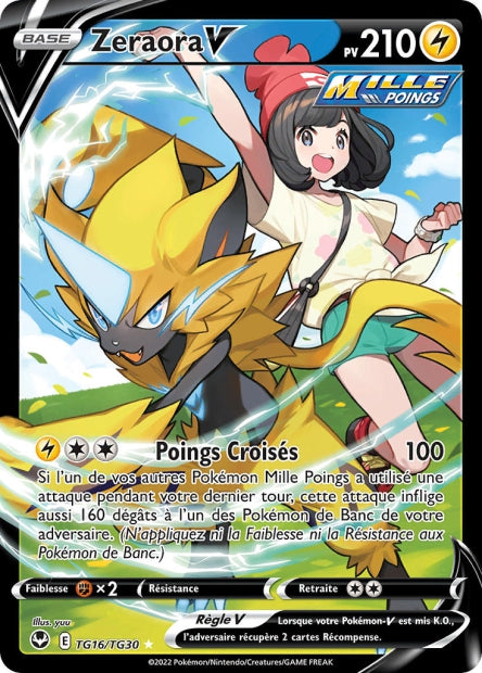 Carte Pokémon Zeraora V TG16/TG30 SIT Tempete Argentee EB12 Neuf FR LorenZone