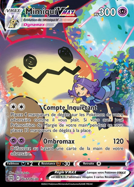Carte Pokémon Mimiqui VMAX TG17/TG30 BRS Stars Étincelantes EB09 Neuf FR LorenZone