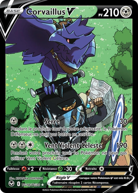 Carte Pokémon Corvaillus V TG18/TG30 SIT Tempete Argentee EB12 Neuf FR LorenZone