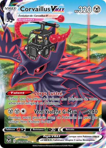 Carte Pokémon Corvaillus VMAX TG19/TG30 SIT Tempete Argentee EB12 Neuf FR LorenZone