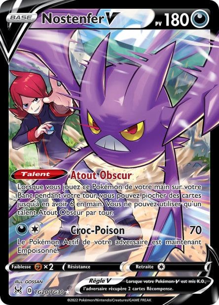Carte Pokémon Nostenfer V TG20/TG30 LOR Origine Perdue EB11 Neuf FR LorenZone