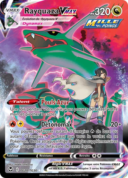 Carte Pokémon Rayquaza VMAX TG20/TG30 SIT Tempete Argentee EB12 Neuf FR LorenZone