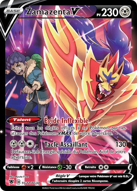 Carte Pokémon Zamazenta V TG22/TG30 ASR Astres Radieux EB10 Neuf FR LorenZone