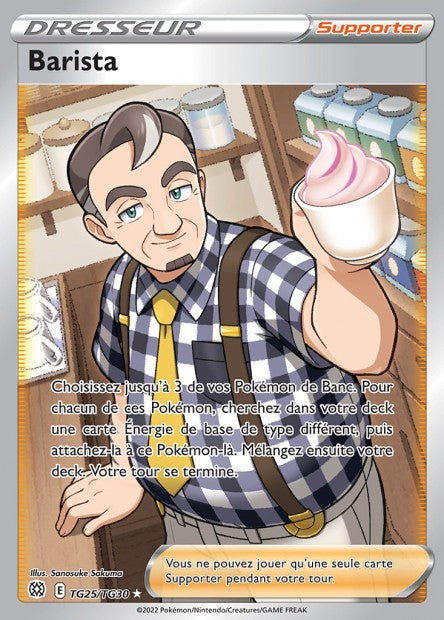Carte Pokémon Barista TG25/TG30 BRS Stars Étincelantes EB09 Neuf FR LorenZone