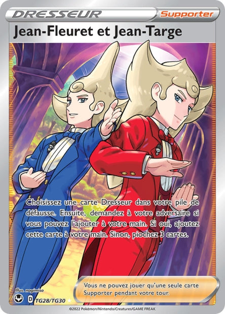 Carte Pokémon Jean-Fleuret et Jean-Targe TG28/TG30 SIT Tempete Argentee EB12 Neuf FR LorenZone